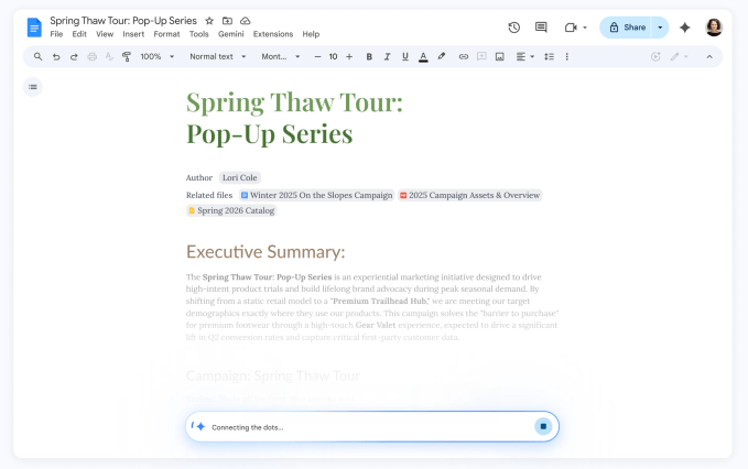 Google은 Docs, Sheets, Slides 및 Drive에 새로운 Gemini 기능을 출시합니다.