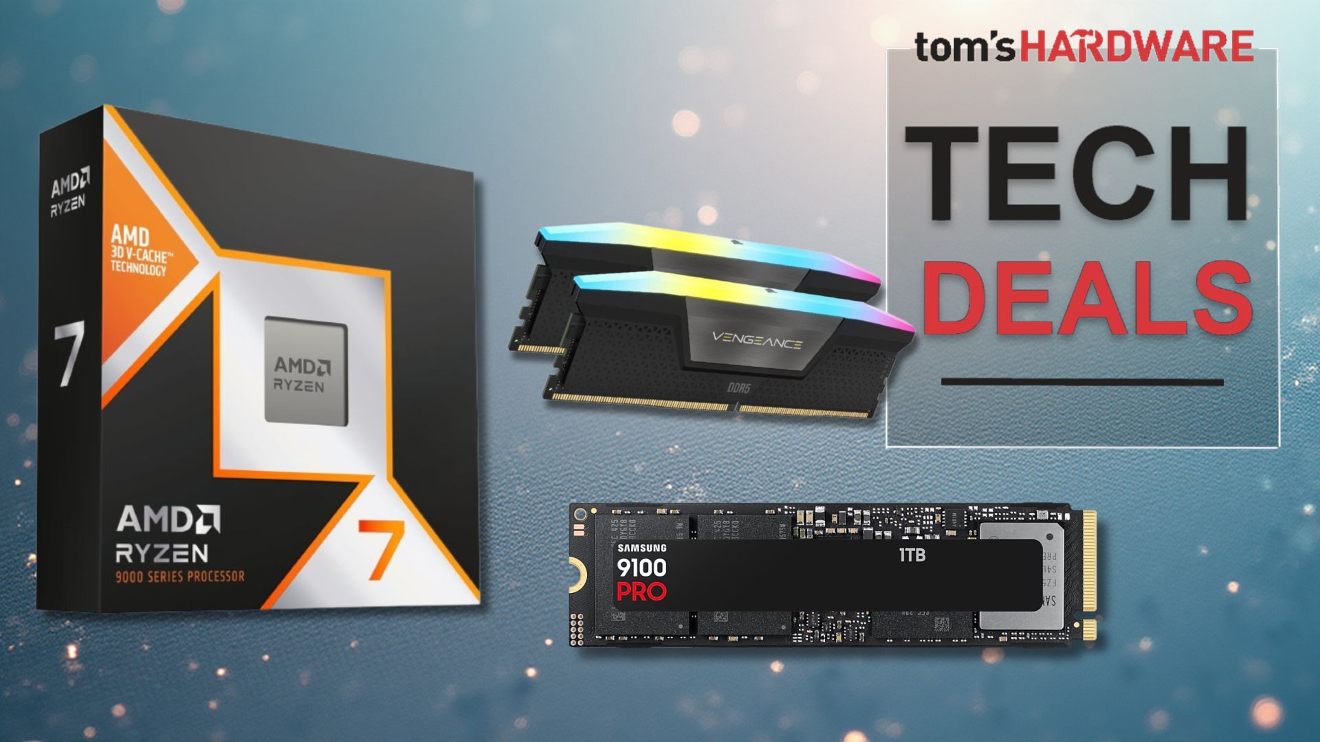 32GB Corsair Vengeance RAM과 1TB Samsung 9100 Pro SSD가 포함된 이 9800 3D 번들로 $210를 절약하세요. 단 $979에 AM5 빌드를 시작하고 무료 전원 공급 장치를 받으세요.