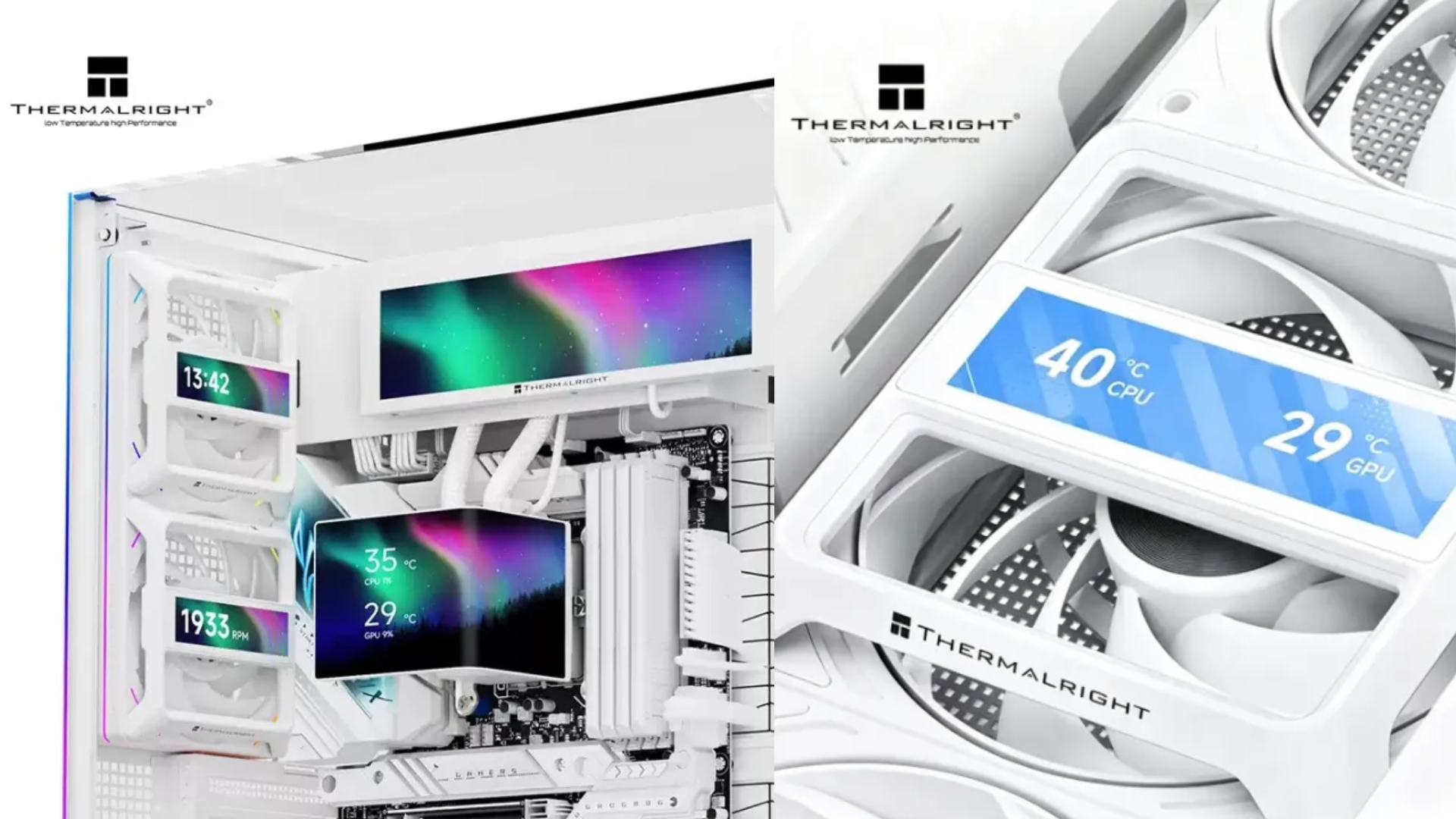 어떤 120mm PC 팬이든 미니 디스플레이로 변신! – 써멀라이트 팬 프레임 비전-1, 끼워 쓰는 LCD로 정보 표시