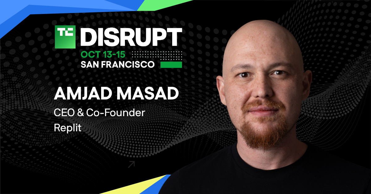 Replit의 CEO 겸 공동 설립자 암자드 마사드, TechCrunch Disrupt 2026 디스럽트 스테이지에 합류